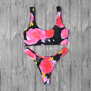 2019 Pink Flower Bikinis