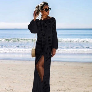 Crochet White Knitted Beach Pareos