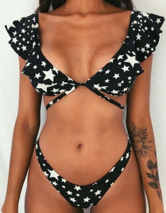 Mujer Bikini Set Ruffle Bikinis