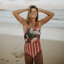 Load image into Gallery viewer, 2019  One Piece Flowered Swimsuit