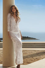 Load image into Gallery viewer, Crochet White Knitted Beach Pareos